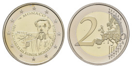 2 Euro, 2016, 150. Jahrestag der Gründung Monte Carlos durch Charles III., im Ausgabeetui mit Zertifikat und Umverpackung, PP.