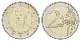 2 Euro, 2019, 200. Jahrestag der Thronbesteigung von Fürst Honore V., im Ausgabeetui mit Zertifikat und Umverpackung, PP.