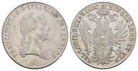 Taler, 1820, Franz I., Mailand, J. 190, Dav. 7, poliert, ss.