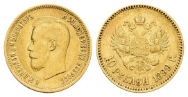10 Rubel, Gold, 1899, Nikolaus II., St. Petersburg, Fb. 179, ss.