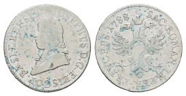 Basel, Bistum, 24 Kreuzer, 1788, Joseph Sigismund von Roggenbach, HMZ 2-153a, etw. Grünspan, berieben, s-ss.Dieses Los wird regelbesteuert verkauft, a...