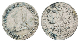 Basel, Bistum, 12 Kreuzer, 1788, Joseph Sigismund von Roggenbach, HMZ 2-154c, gereinigt, f. ss.Dieses Los wird regelbesteuert verkauft, auf den Zuschl...