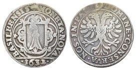 Basel, Stadt, Dicken, 1633, HMZ 2-81c, Hsp., dadurch leichter Abschliff, ss.Dieses Los wird regelbesteuert verkauft, auf den Zuschlag wird 22% Aufgeld...