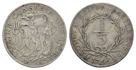 Basel, Stadt, 1/3 Taler, 1766, HMZ 2-101b, ss.Dieses Los wird regelbesteuert verkauft, auf den Zuschlag wird 22% Aufgeld, 3 Euro Losgebühr und 7% MwSt...