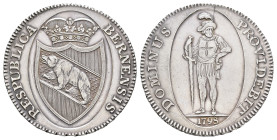 Bern, Taler, 1798, HMZ 2-218e, Stempelbruch, berieben, ss.Dieses Los wird regelbesteuert verkauft, auf den Zuschlag wird 22% Aufgeld, 3 Euro Losgebühr...