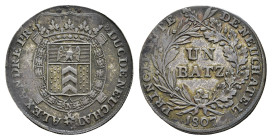 Neuenburg, Batzen, 1807, Alexandre Berthier, HMZ 2-722c, ss.Dieses Los wird regelbesteuert verkauft, auf den Zuschlag wird 22% Aufgeld, 3 Euro Losgebü...