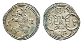 St. Gallen, Stadt, Kreuzer (0,55g), o.J. (18. Jh.), HMZ 2-910n, vz.Dieses Los wird regelbesteuert verkauft, auf den Zuschlag wird 22% Aufgeld, 3 Euro ...