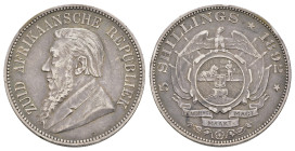 5 Shillings, 1892, KM 8.2, Dav. 60, kl. Rf., Kratzer, ss+.