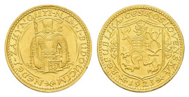 Dukat, Gold, 1923, St. Wenzel, Fb. 2, wz. Rf., wz. Kr. vz.