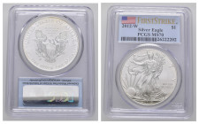 1 Dollar, 2012, W, Silver Eagle, PCGS MS 70