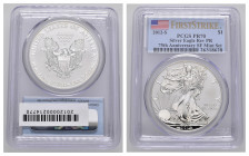 1 Dollar, 2012, S, Silver Eagle, PCGS PR 70, Reverse Proof, 75th Anniversary SF Mint Set.