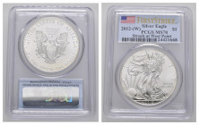 1 Dollar, 2012, W, Silver Eagle, PCGS MS 70, Struck at West Point