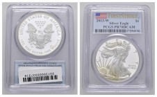 1 Dollar, 2013, W, Silver Eagle, PCGS PR 70 DCAM
