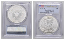 1 Dollar, 2014, W, Silver Eagle, PCGS MS 70