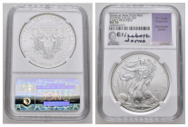 1 Dollar, 2014, W, Silver Eagle, NGC MS 70, Early Releases, Struck at West Point, Elizabeth Jones Label.