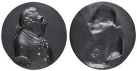 Preußen, Friedrich II., einseitige inkuse Eisengussmedaille (Dm. ca. 76 mm, ca. 92,30 g), o.J., unsigniert. Brustbild Friedrichs des Großen nach recht...