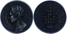 Eisengussmedaille (Dm. ca. 28,2mm, ca. 9,18g), 1787, von Dir, auf den Tod von Christoph Gluck. Av: Kopf Glucks nach links. Rev: Lyra mit Lorbeerzweig,...