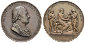 Erfurt, Bronzemedaille (Dm. ca. 43,50mm, ca. 42,59g), 1834, von König, auf das 50-jährige Berufsjubiläum des Apothekers und Pharmazeuten Johann Bartol...