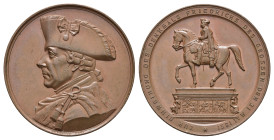 Preußen, Friedrich Wilhelm IV., Bronzemedaille (25,23 g, 37,6 mm), von Kullrich, zur Einweihung des Reiterdenkmals Friedrichs des Großen (Unter den Li...