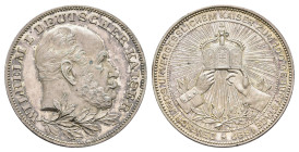 Preußen, Wilhelm II., Silbermedaille (14,53 g, 33,3 mm), 1897, von M. u. W., auf den 100. Geburtstag Wilhelms I. Av.: Büste über Eichenblättern nach r...