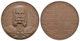 Preußen, Wilhelm II., Bronzemedaille (40,12 g, 44,9 mm), 1897, o. M., auf den 100. Geburtstag Wilhelms I. Av.: Brustbild Wilhelms I. von vorn. Zwische...