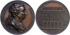 Frankreich, Kupfermedaille (Dm. ca. 41,10 mm, ca. 35,57 g), ca. 1825, von N.P. Tiolier. Av: Büste des Architekten J.D. Antoine nach rechts. Rev: Ansic...