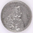 Schweiz, Bern, Weißmetallmedaille (Dm. 52,8 mm, 55,22 g), o.J., von J. M. Mörikofer, auf Albrecht von Haller. Av: Brustbild nach rechts. Rev: Buch in ...