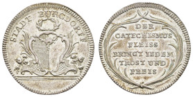 Schweiz, Burgdorf, Silbermedaille (Dm. 27,9 mm, 4,46 g), o.J., unsigniert, sogen. Psalmpfennig. Av: Lorbeerbekränzetes Wappen auf mit Palmzweigen best...
