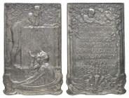 Schlesien, Bad Salzbrunn, Bleiplakette (Dm ca. 71,7mm x 45,5mm, ca. 72,8g), 1901, von Kraumann, geprägt bei Mayer & Wilhelm Stuttgart, auf die 300-jäh...