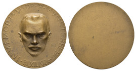 Österreich, einseitige Bronzemedaille (ca. 27,49g, 40,1mm), 1926, von Tautenhayn, auf den Tod des Numismatikers Dr. Rudolph Münsterberg. Av.: Kopf des...