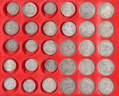 KAISERREICH - HAMBURG, Sammlung bestehend 13x 5 Mark Hamburg, 7x 3 Mark Hamburg und 10x 2 Mark Hamburg. Erhaltung unterschiedlich.