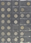 KAISERREICH, 235x 1/2 Mark, 1905-1919, teils mehrfach. Dazu fünf Kleinmünzen zu 20, 25 und 50 Pfennig. Eine augenscheinlich komplette Auflistung liegt...