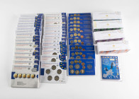 Sammlung bestehend aus 2 Euro-Gedenkmünzensets der Jahre 2006-2022, sowie 5 Euro ab 2016 in st und PP und einigen 10 Euro Stücken. Weiter KMS der DM-Z...