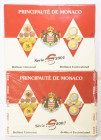 MONACO, 3x KMS der Jahre 2001 u. 2002 im Folder in st und 2004 im Etui in PP.