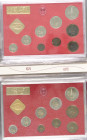 RUSSLAND, Album "Collector Coin Sets of the Soviet Union 1974-1980" mit 8 KMS, 1974-1980, 1979 ist doppelt, je in Hartplastik, st.