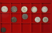 SCHWEIZ, AARGAU, 19. Jh., Lot mit 1/2, 1 und 5 Batzen, insgesamt 10 Stück, Erhaltungen unterschiedlich.Dieses Los wird regelbesteuert verkauft, auf de...