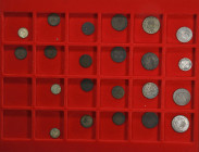 SCHWEIZ, FREIBURG, 18. und 19. Jh., Lot mit Vierern, Kreuzern, 2 1/2 und 5 Rappen sowie 7 und 14 Kreuzer und einigen Batzen Stücken. Insgesamt 22 Stüc...
