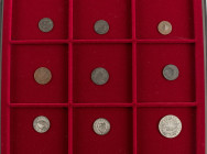 SCHWEIZ, TESSIN, 19. Jh., neben 3 Soldi und 6 und 3 Denari ist auch 1/2 Franken von 1835 enthalten. Erhaltungen um ss.Dieses Los wird regelbesteuert v...