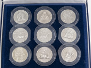 AUSTRALIEN, Lot aus 9x 10 Dollar (1985 bis 1993), in Etui, PP.