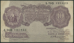 Großbritannien, 10 Schillings o. D (1940-1948) sign. K. O. Peppiatt, P-366, Erh III/VF.