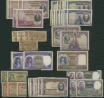 Spanien, Königreich und Republik, El Banco de Espana & Banco de Espana: 25 Pesetas 15.8.1928 (15), P-74b, II-III; 50 Pesetas 15.8.1928 (8), P-75, III+...
