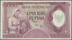 Idonesien, Bank Indonesia, 5000 Rupiah 1958 lila. P-64, I/ unc.