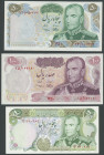 Iran, Bank Markazi, 3 St: Gedenkbanknoten zu 2500 Jahre pers. Imperium, 50 und 100 Rials SH 1350 (1971) Pick 97a, 98; 50 Rials o. D (1974-79) Pick 101...