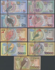 Suriname, Centrale Bank, vollständige Serie die Vögel, 9 St.: 5, 10, 25, 100, 500, 1.000, 5.000, 10.000 & 25.000 Gulden 1.1.2000, Pick 146-154, 8 St. ...