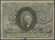 USA, Fractional Currency, 25 Cent 3.3.1863, Fr. 1283, kl. Fehlstück, IV/ F