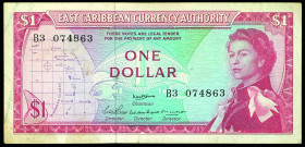 Organisation Ostkaribische Staaten, 1 Dollar o. D. (1965), P-13a, Sig. 2, Erh. II.