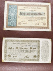 Sammelsurium Deutschland Notgeld (Ser. Scheine und etw. Großnotgeld über 600 St.) und ca. 40. Banknoten Europa, drei Alben in kl. Schachtel. Erhaltung...