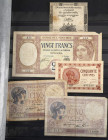 Frankreich, Banque de France, kl. Sammlung im Album von 1792-1994, 125 St., darunter interessante und bessere Noten wie 20 Francs Noumea o. D; 1000 Fr...