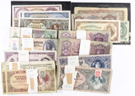 Ungarn, Lot mehrere Bündel mit Banknoten 1936-1946 ca. 270 St., Pick-100, 109, 111, 112, 117, 118, 119 u. a. wie russ. Okkupation Pick-M7. Erhaltung g...