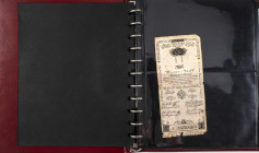 Sammelsurium Banknoten Deutschland und etw. Großnotgeld/ Inflation und etw. Welt, im Album, über 250 St. Darunter mit besseren Katalogwerten: Wiener -...